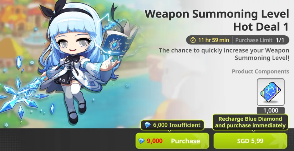 Weapon summon level 1