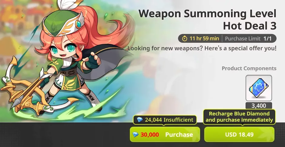 Weapon summon level 3