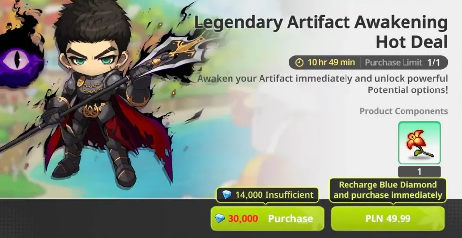Legendary artifact awakening - Fire Flower