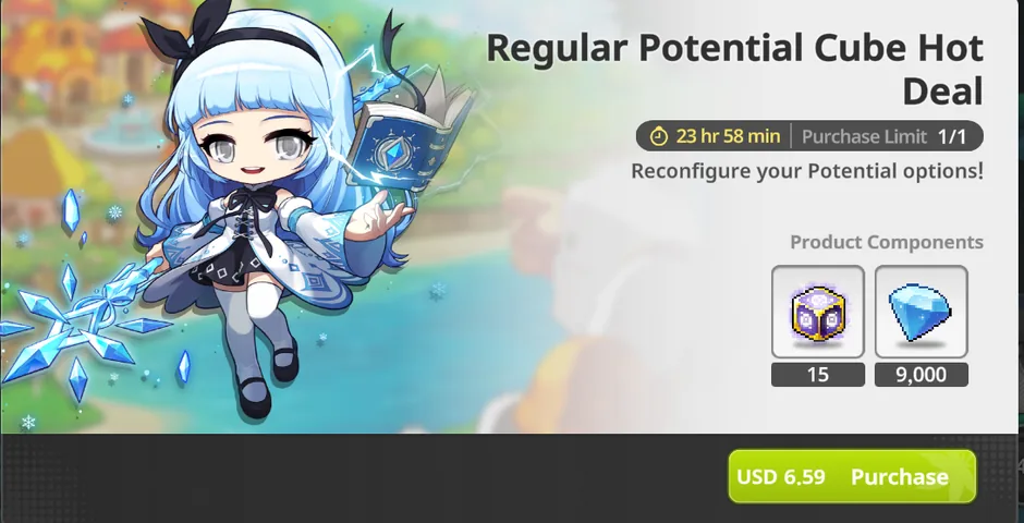 Regular potential option achievement