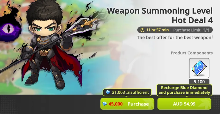 Weapon summon level 4